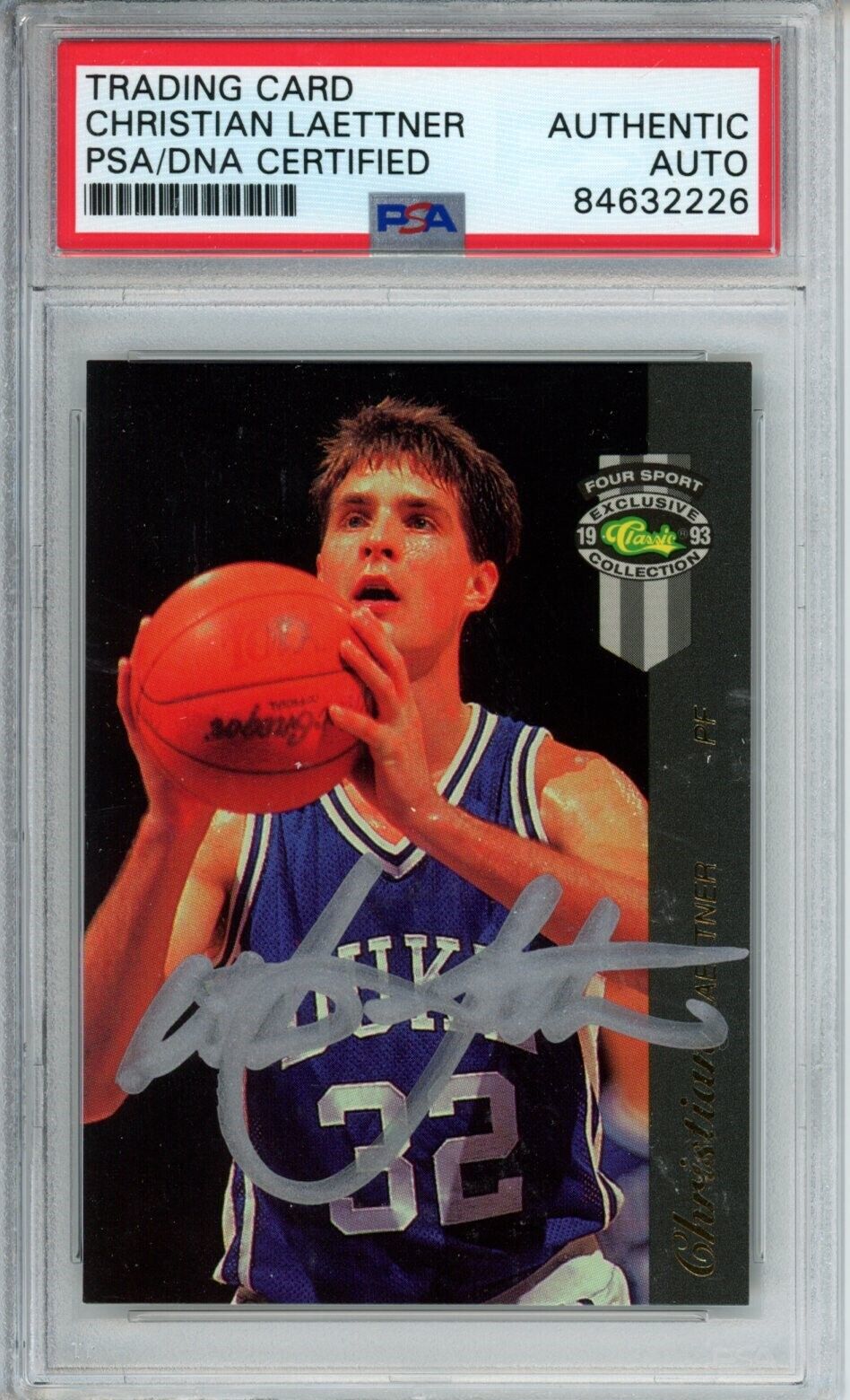 1993 Classic Four Sport McDonalds #23 Christian Laettner Duke PSA/DNA