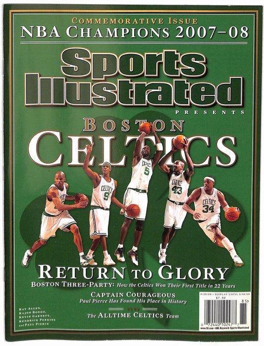 June 2008 Boston Celtics NBA Champs Sports Illustrated Comm. Issue NO LABEL