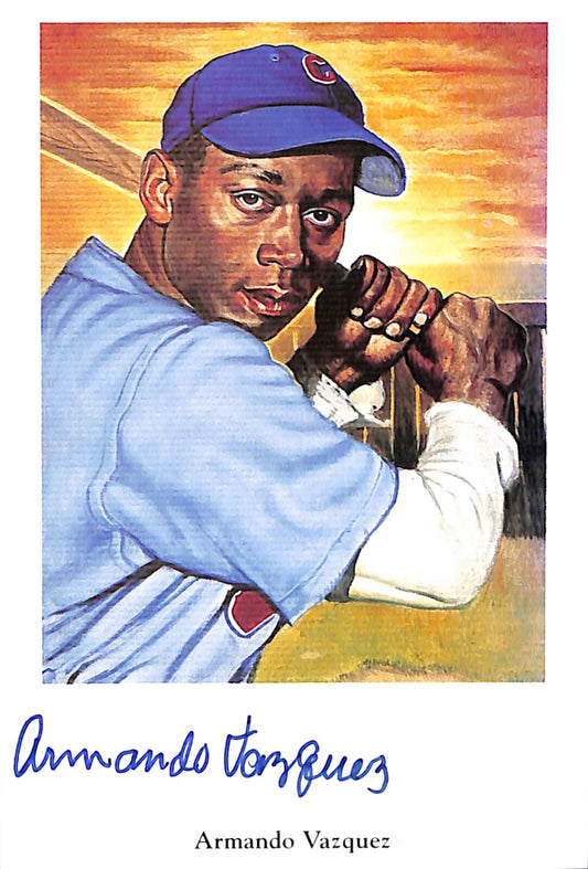 Armando Vazquez Signed Negro League - Clowns Ron Lewis Post Card 181249