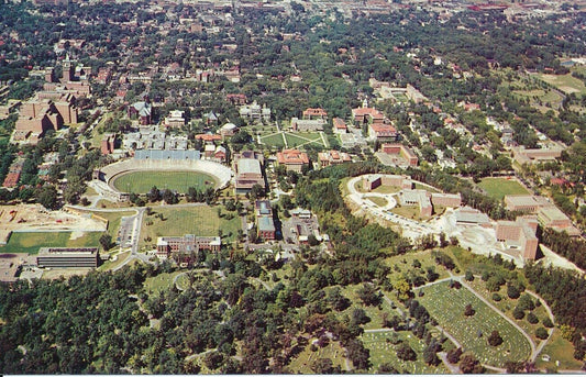 Vintage Football Themed Post Card of Syracuse University Campus 149138