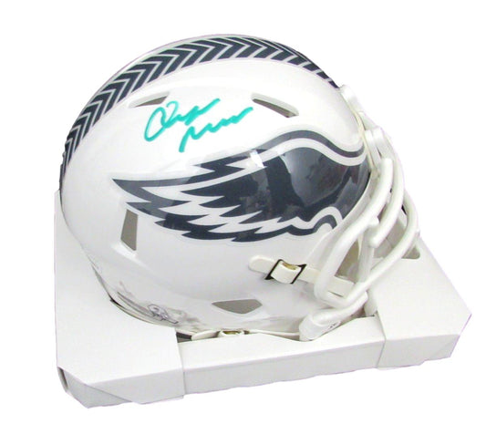 Quinyon Mitchell Signed Eagles 2024 Salute to Service Mini Helmet JSA192985