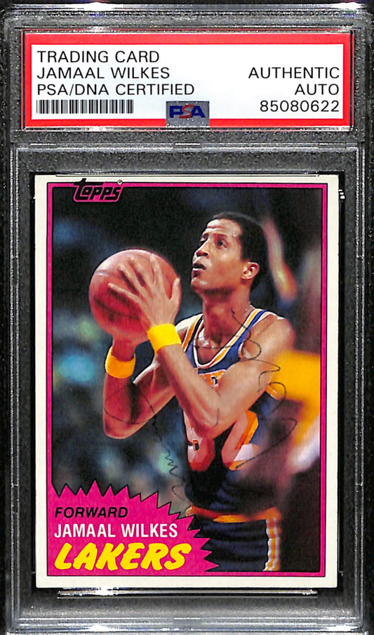 Jamaal Wilkes Signed 1981 Topps Card #23 Los Angeles Lakers PSA/DNA 185078
