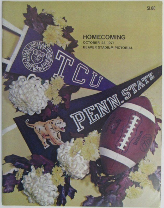 1971 TCU vs. Penn State Nittany Lions Football Program 137930