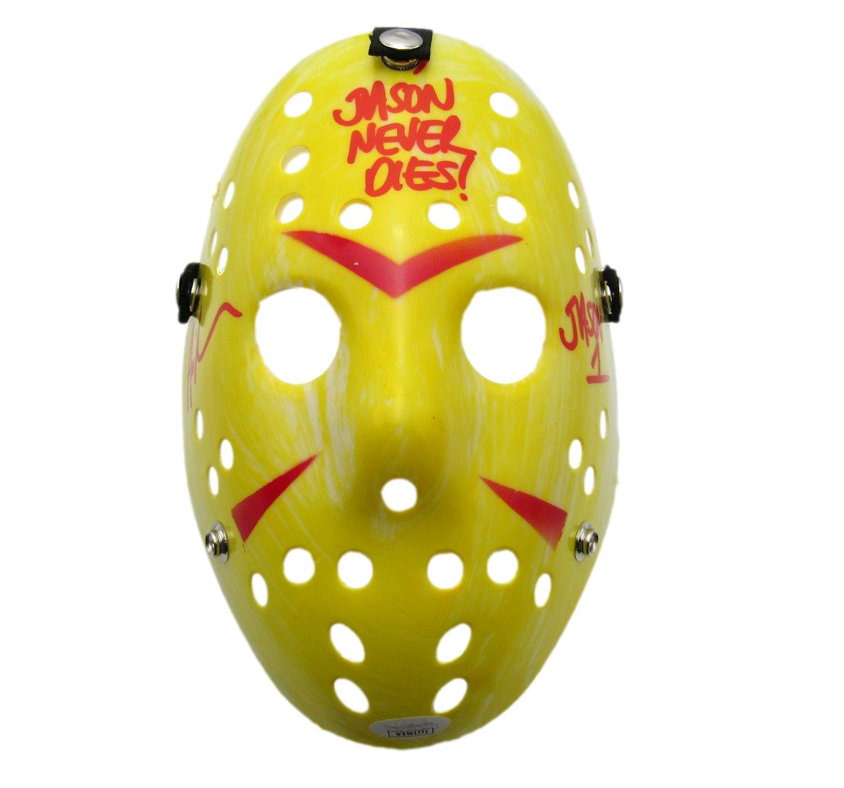 Ari Lehman Signed/Inscribed Yellow/Red Mask "Friday the 13th" JSA 189565