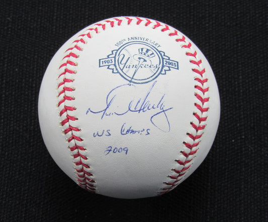 Mike Harkey Signed/Auto Yankees 100th OML Baseball MAB Inscr 187024