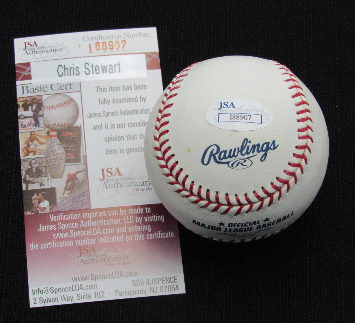 Chris Stewart Signed/Auto Yankees 100th OML Baseball JSA  186947