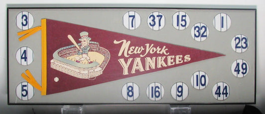 New York Yankees Vintage Pennant Framed JSA 191311