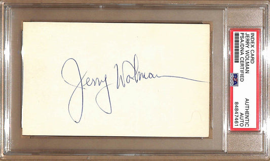 Jerry Wolman Autographed 3x5 Index Card Owner Philadelphia Eagles PSA/DNA 179085