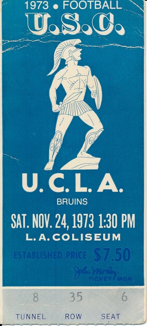 1973 USC Trojans vs. UCLA Football Game Ticket Stub 148540