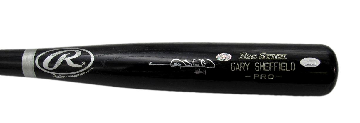 Gary Sheffield Signed/Auto Rawlings Big Stick Black Bat L.A. Dodgers JSA 192227