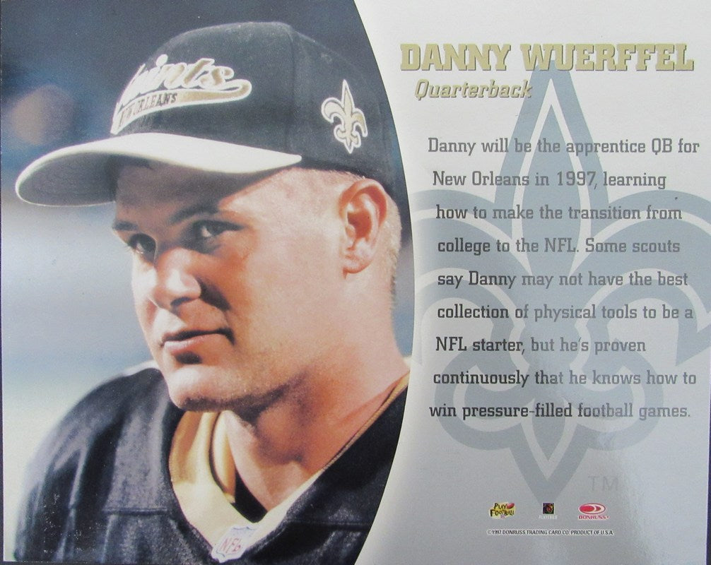 Danny Wuerffel Autographed 8x10 Leaf 97 Photo New Orleans Saints 181434