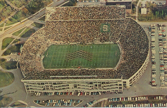 Vintage 1964 Football Themed Post Card of Spartan Stadium Mich State U 149127