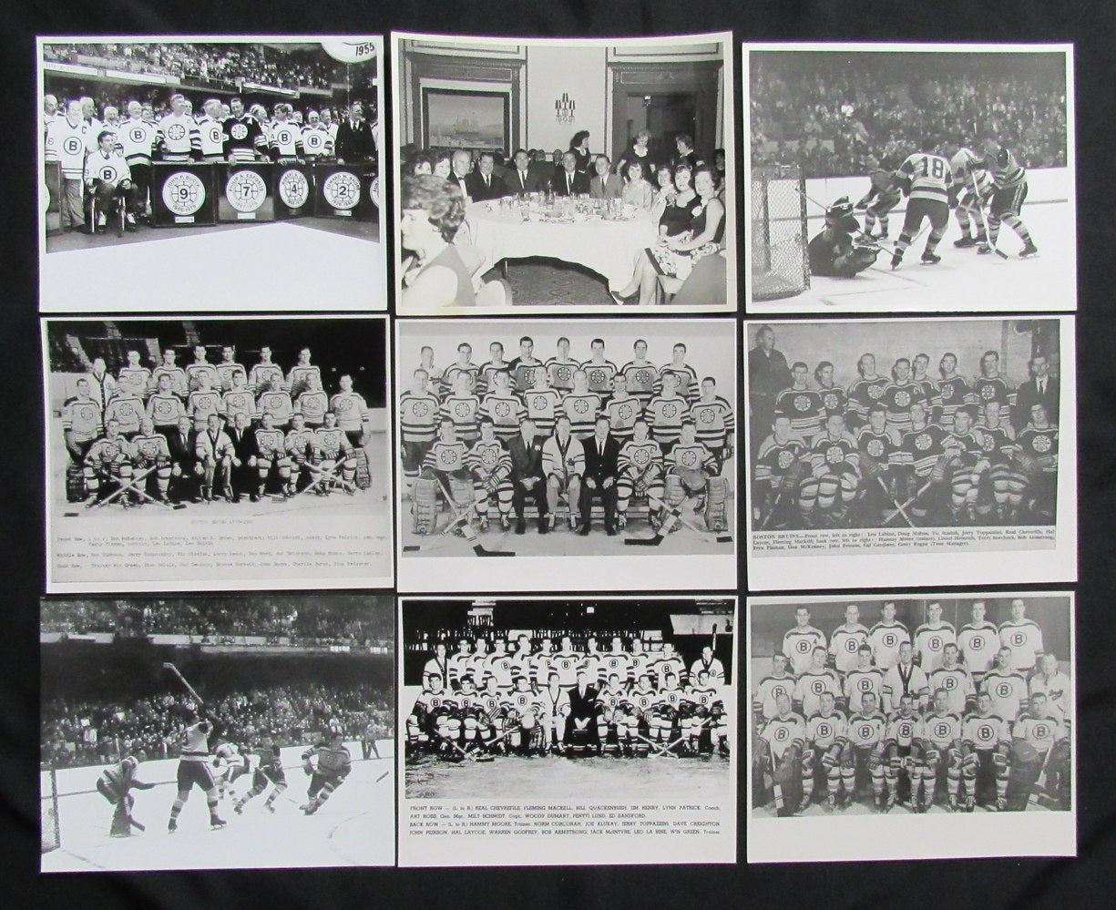 Lot of 31 Vintage Boston Bruins B/W Team and Individual 8x10 Photos 181811