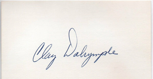 Lot of 4 Clay Dalrymple Phil Phillies/Orioles Signed 3x5 Index Cards 145397