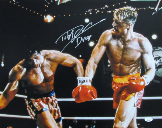 Dolph Lundgren Autographed/Inscribed 16x20 Photo "Balboa vs Drago" JSA 184769