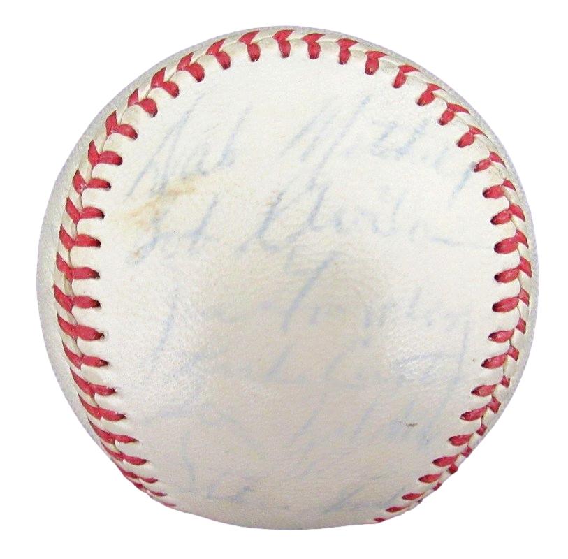 1950's Cleveland Indians Team Autographed (23 Signatures) Reach Baseball 181046