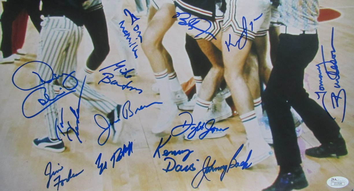 1972 Team USA Basketball 13x Team Signed 16x20 Photo Olympics JSA 193120