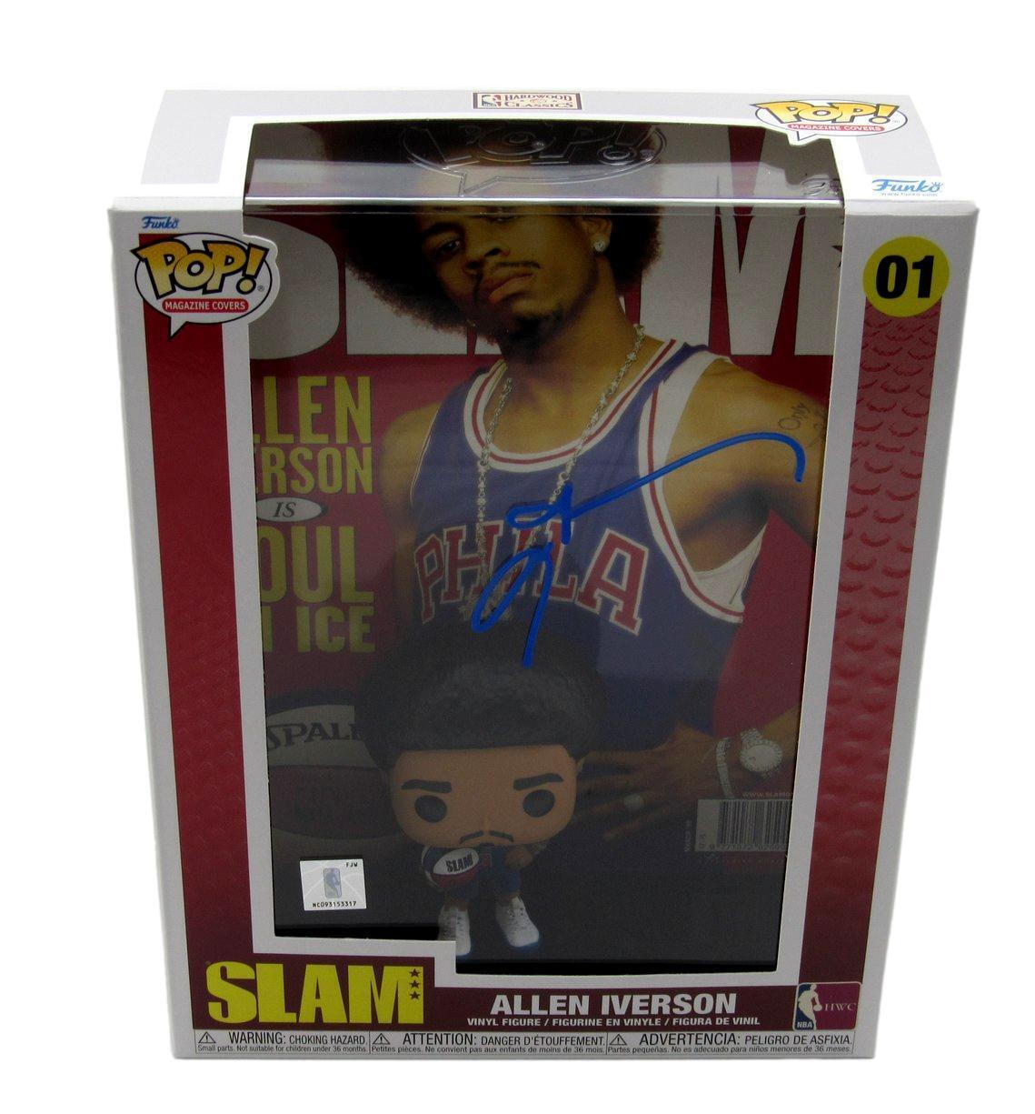 Allen Iverson HOF Autographed Funko POP! SLAM FUNKO  #01 76ers JSA 181851