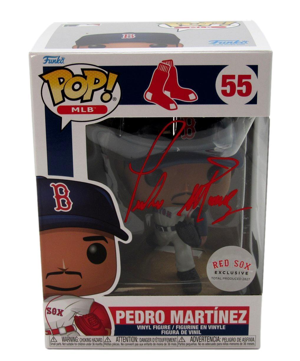 Pedro Martinez HOF Autographed Funko POP! #55 Figurine Red Sox Beckett 176561