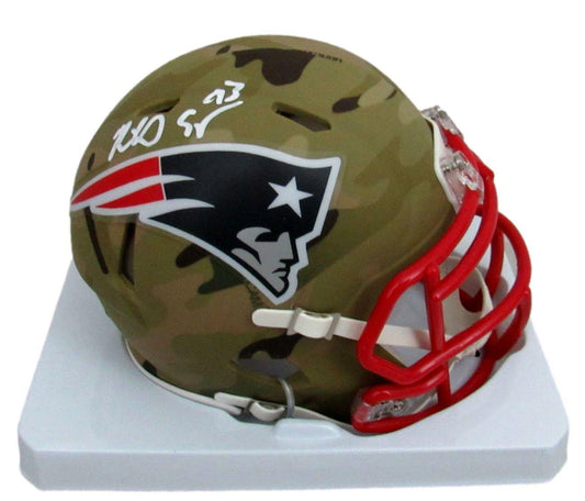 Richard Seymour Signed/Autographed Patriots Camo Mini Helmet Beckett 160589