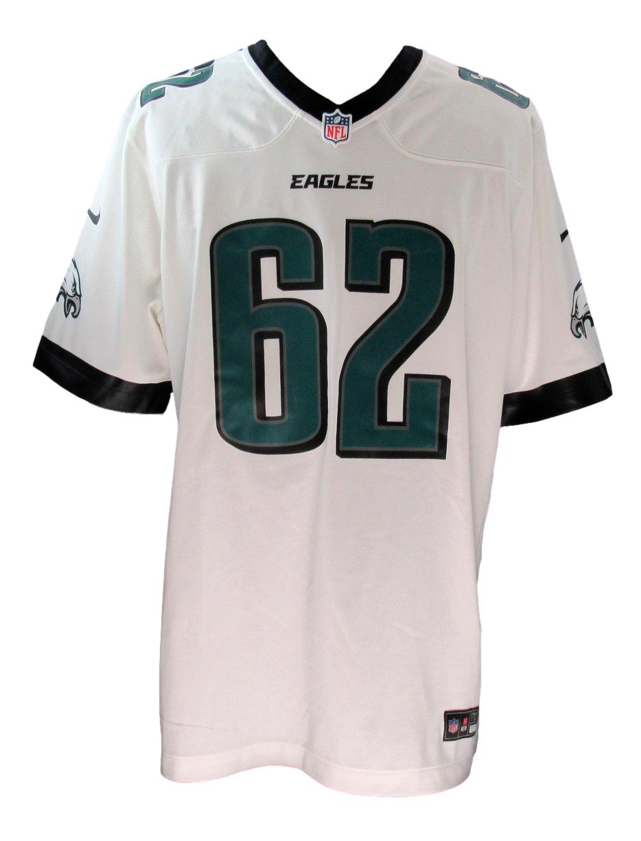 Jason Kelce Signed White Nike Replica Football Jersey Eagles PSA/DNA 190422