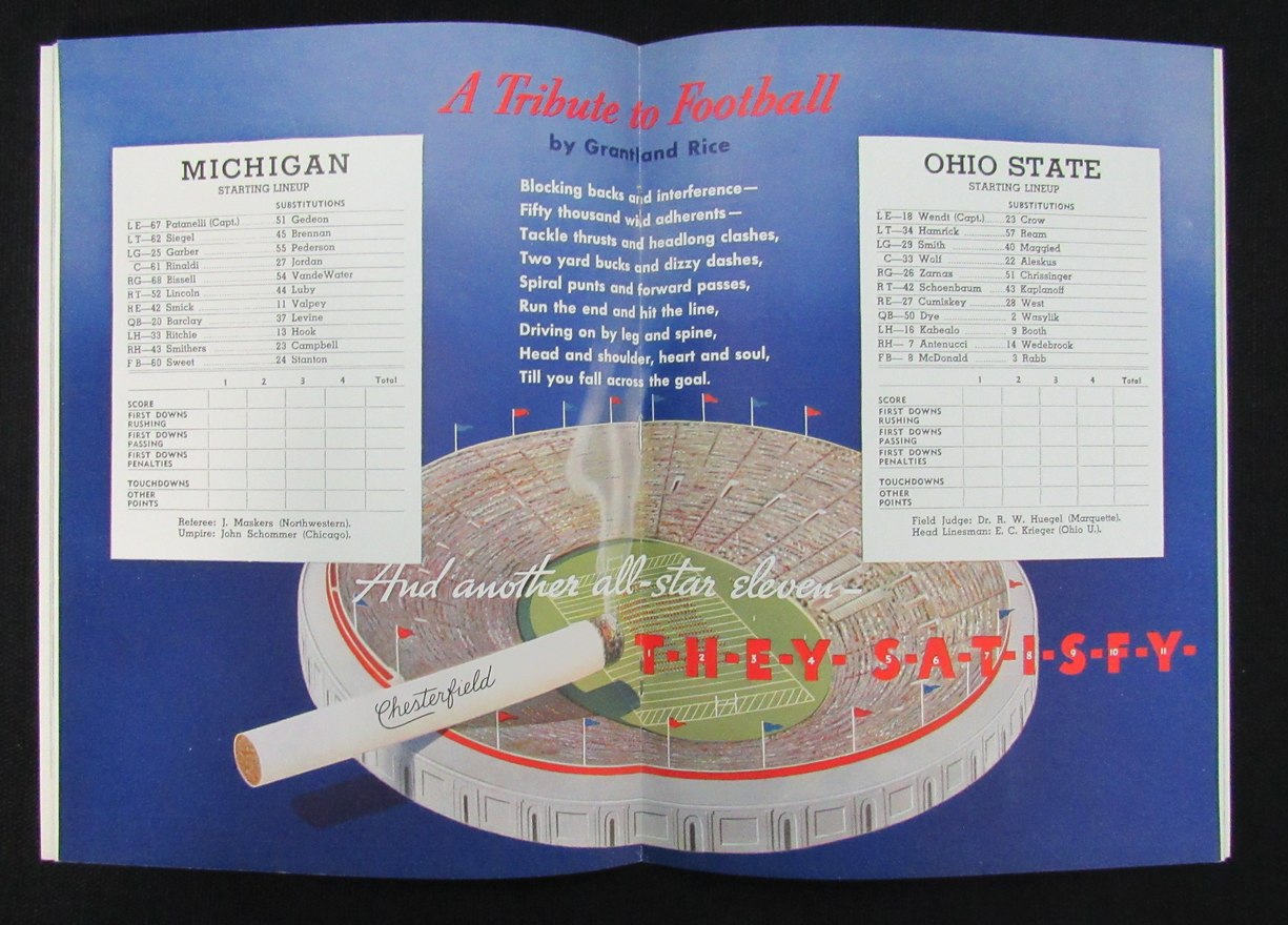 Vintage 11/21/1936 Michigan vs Ohio State Football Program - The Game 188725