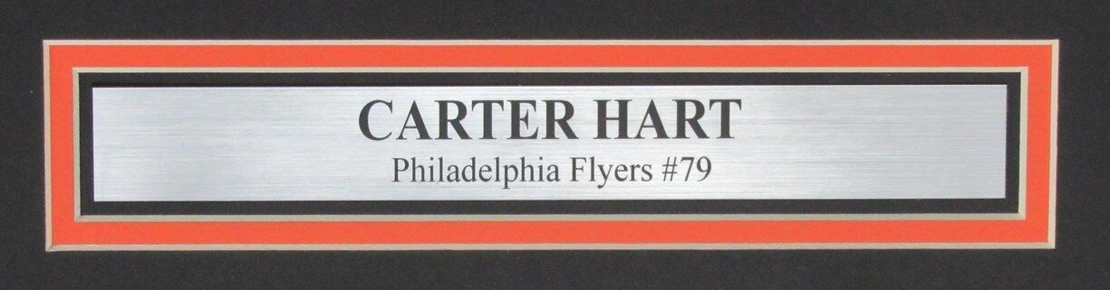 Carter Hart Autographed 16x20 Photo Philadelphia Flyers Framed Fanatics