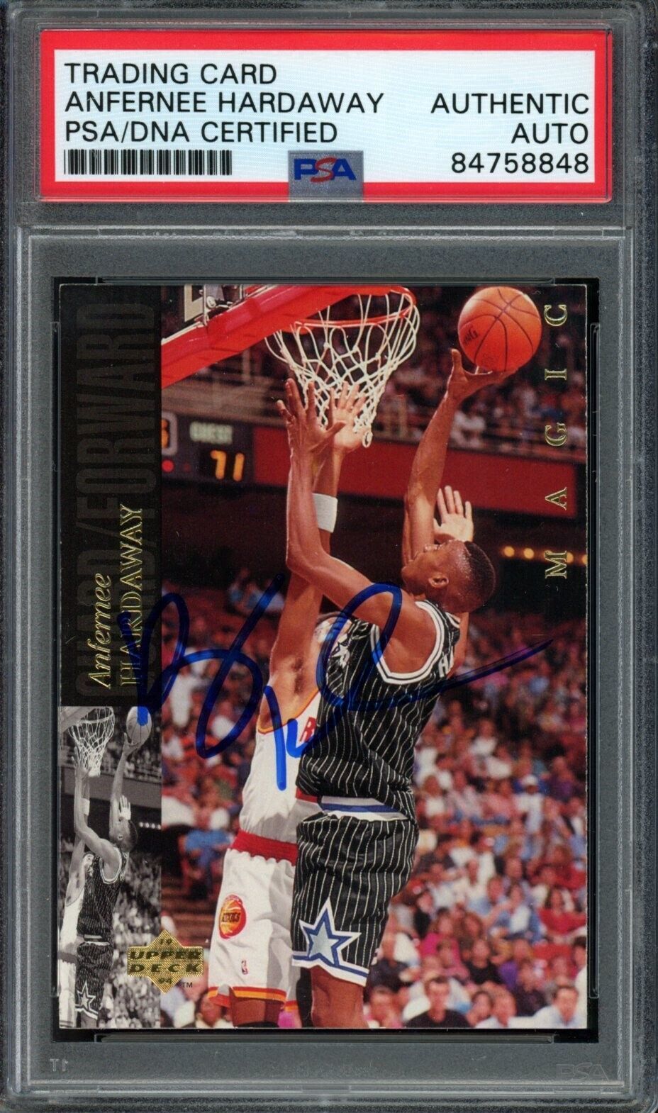 1993-94 Upper Deck Anfernee Hardaway #51 Rookie Card Signed Magic PSA/DNA 176112