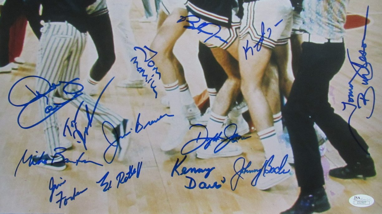 1972 Team USA Basketball 13x Team Signed 16x20 Photo Olympics JSA 193122