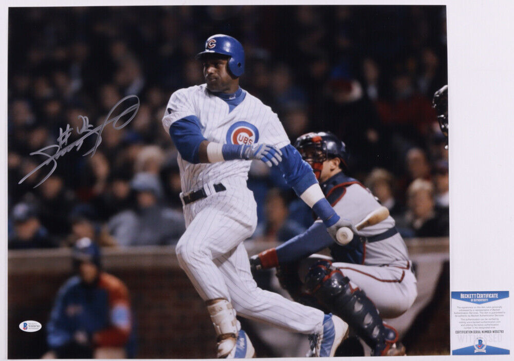 Sammy Sosa Chicago Cubs Signed/Autographed 16x20 Photo Beckett 161601