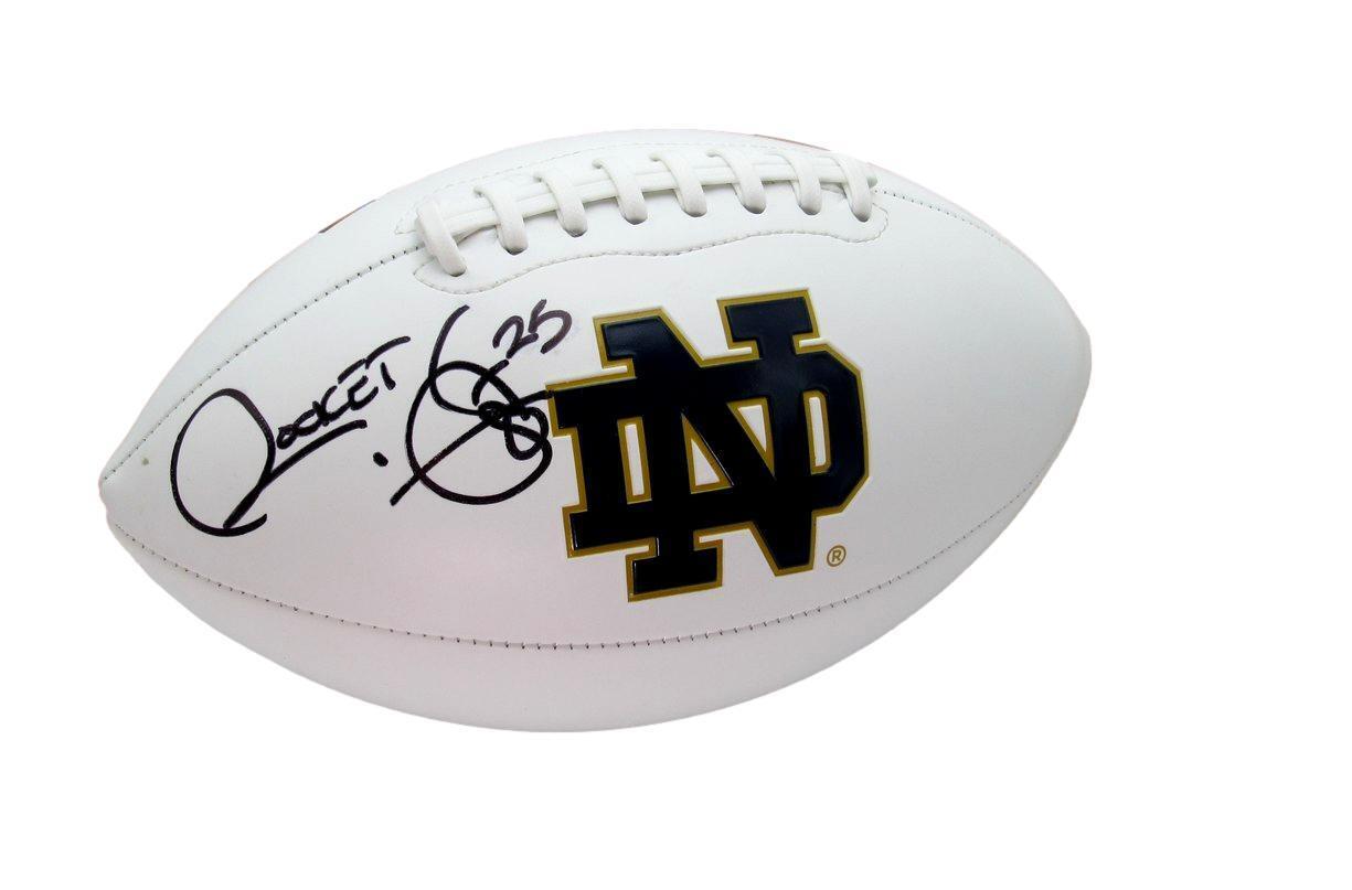 Rocket Ismail Autographed Notre Dame Logo Football Beckett 181120