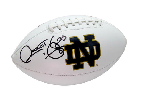 Rocket Ismail Autographed Notre Dame Logo Football Beckett 181120