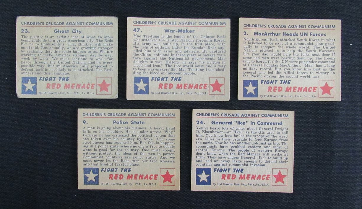 1951 Bowman Red Menace Complete Set of 48 185340