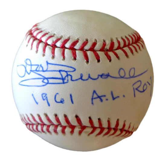 Don Schwall Autographed/Inscribed OML Baseball Cleveland Indians 179978