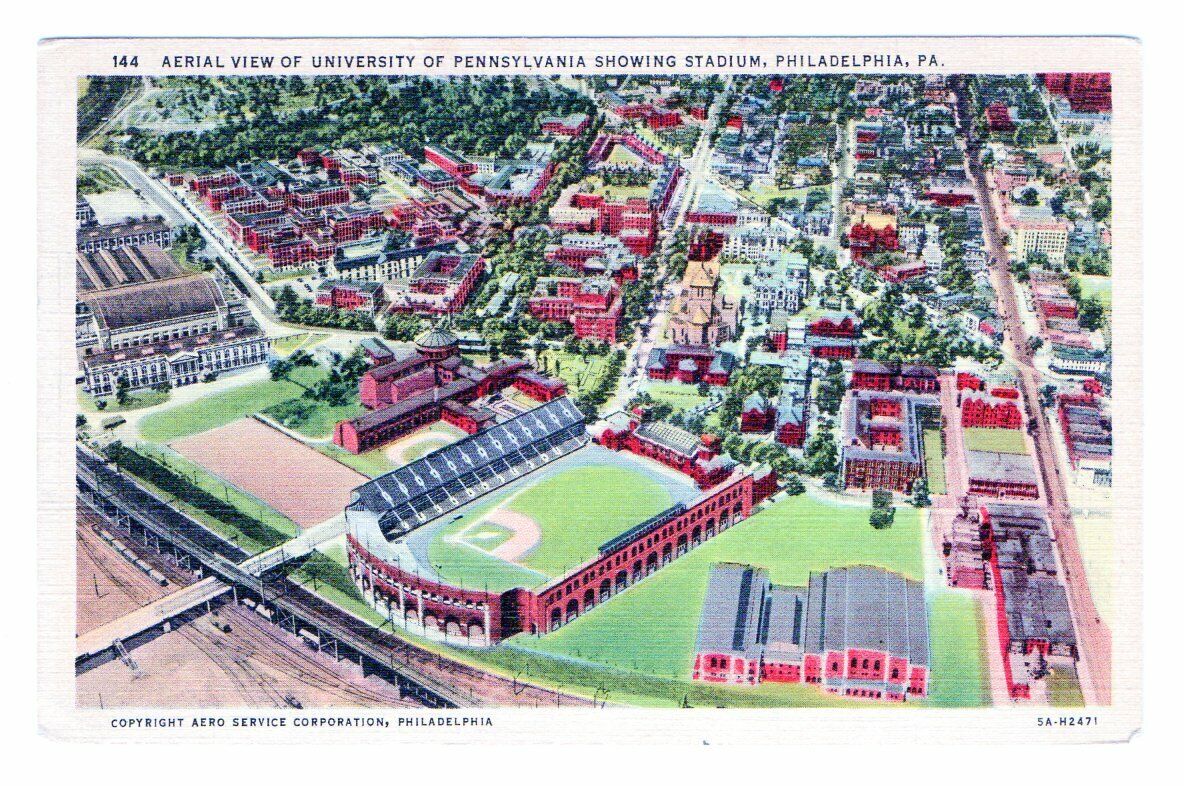 Vintage Postcard of University of Pennsylvania  Stadium Postmarked 1937 143514