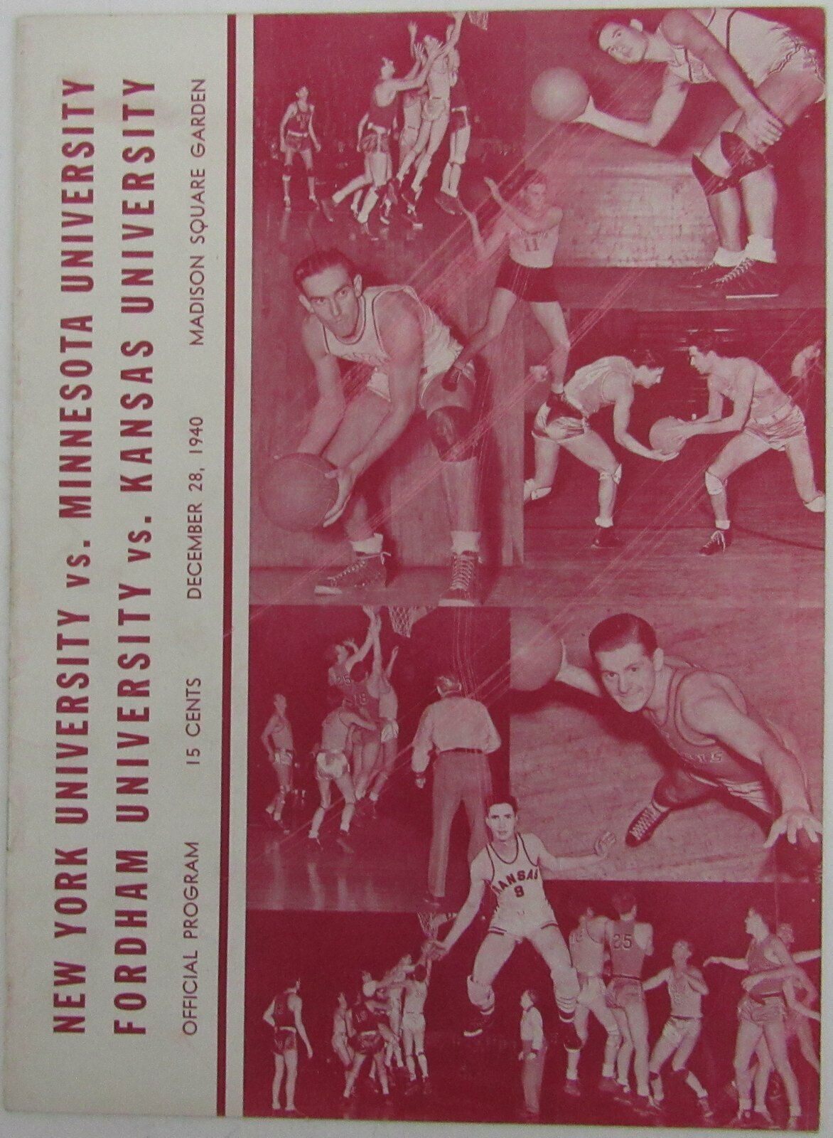 1940 NCAA Basketball Doubleheader Games Program at Madison Square Garden  145178