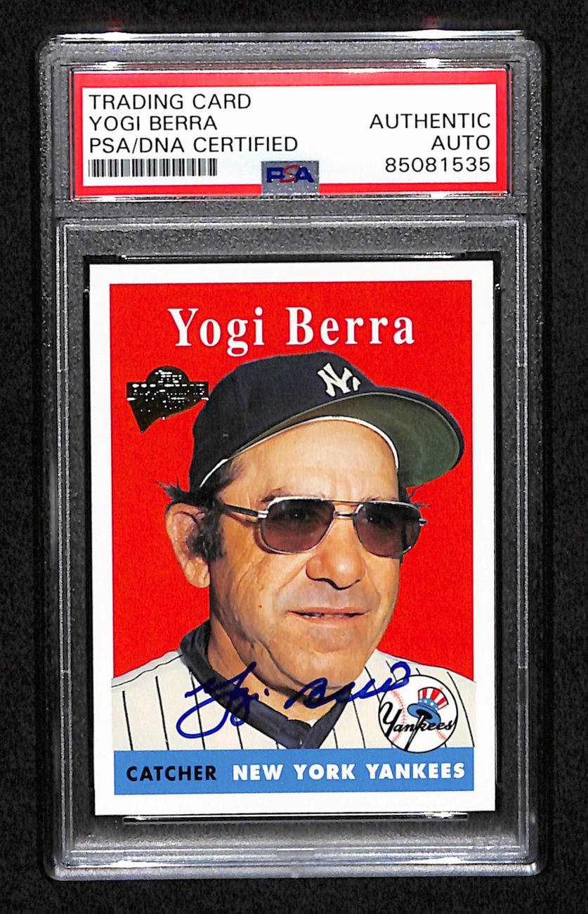 Yogi Berra HOF Signed 2004 Topps All-Time Fan Favorites Card #90 Yankees PSA/DNA