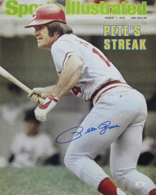Pete Rose Cincinnati Reds Autographed/Signed 16x20 Photo JSA 189720