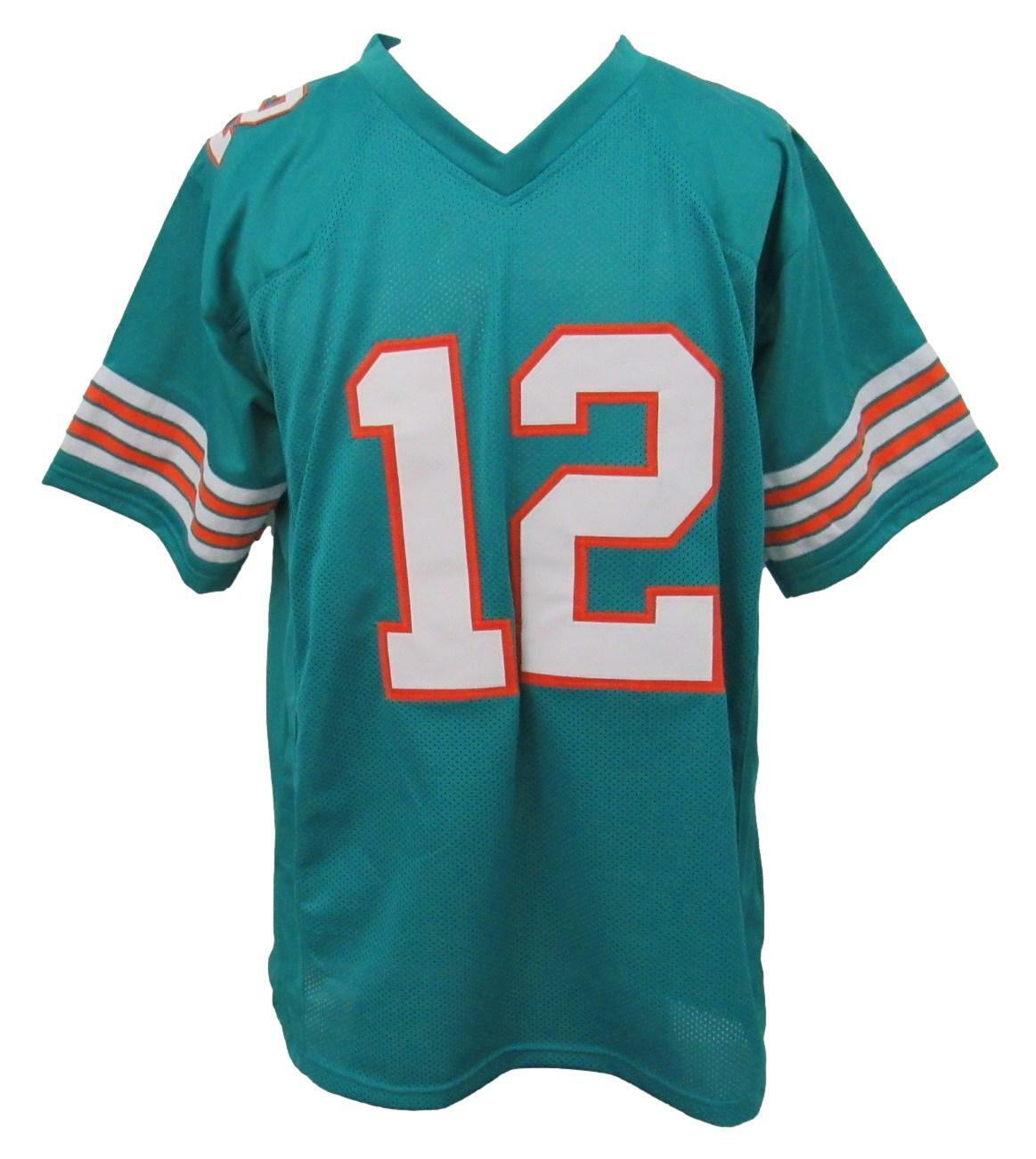 Bob Griese Signed/Inscribed Dolphins Aqua Custom Football Jersey Beckett 159706