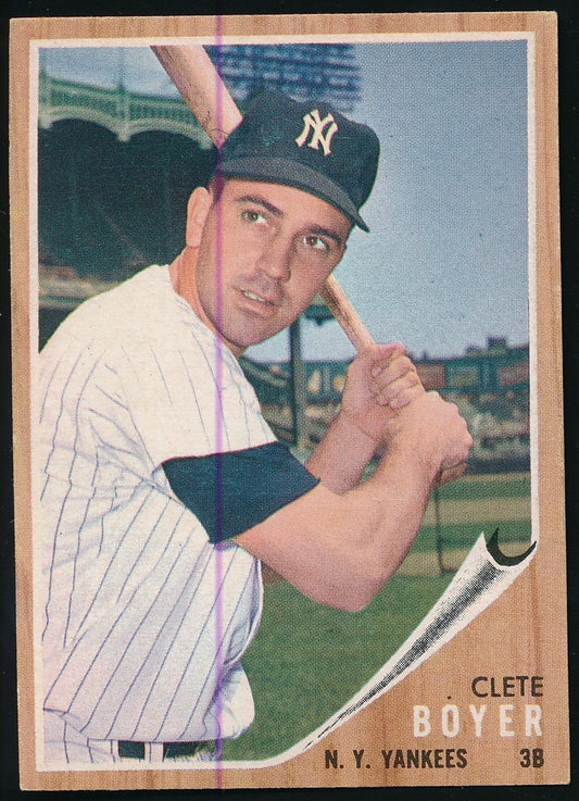 1962 TOPPS #490 Clete Boyer Baseball Card New York Yankees 177170