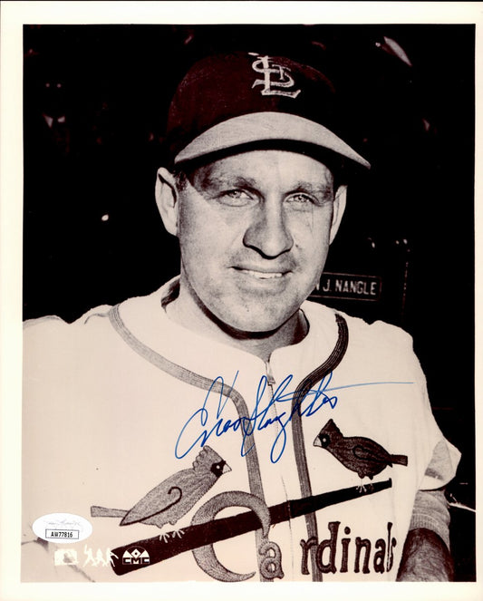 Enos Slaughter HOF Signed/Auto 8x10 Photo St. Louis Cardinals JSA 191122