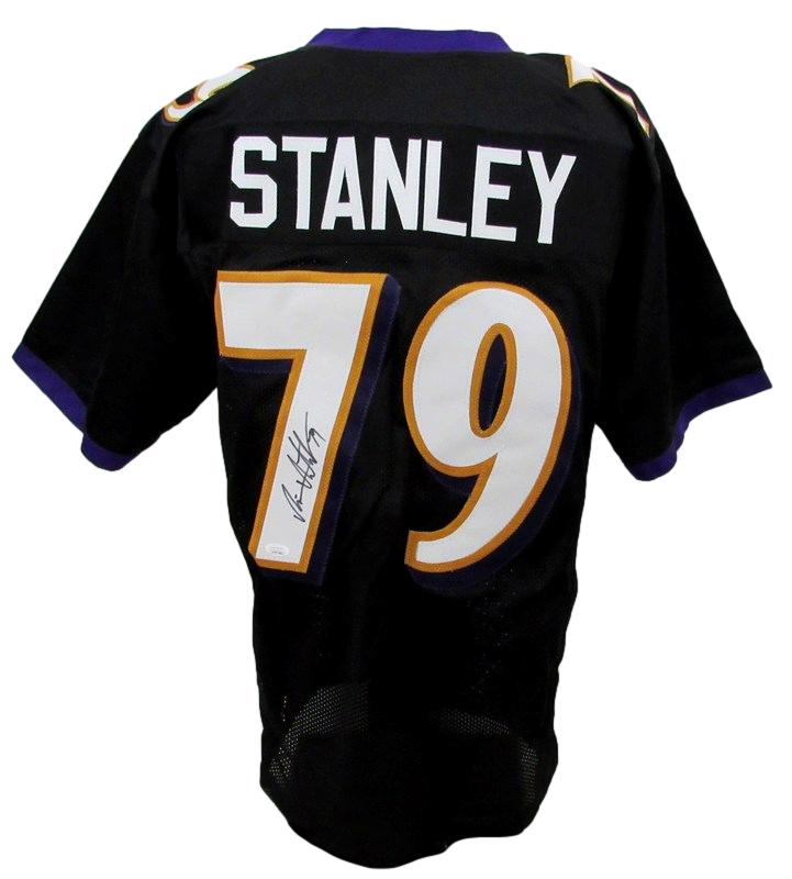 Ronnie Stanley Signed Black Custom Football Jersey Ravens Beckett 186218