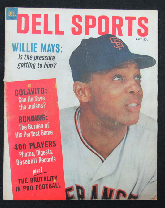 July 1965 Dell Sports Magazine Willie Mays San Francisco Giants Cover 185567