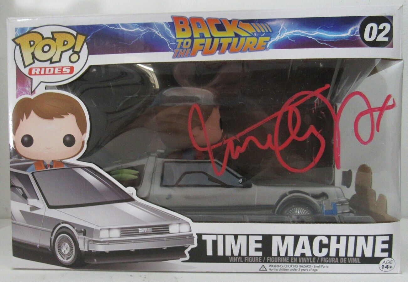 Michael J Fox Signed Back To Future FUNKO POP Delorean #02 Beckett 162928