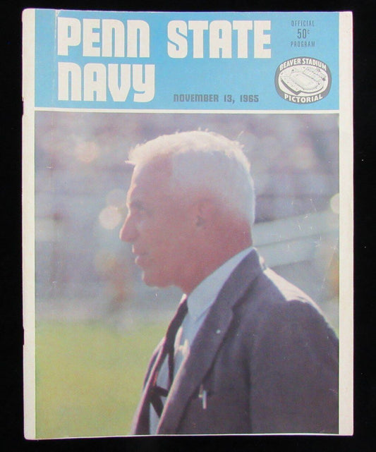 November 13, 1965 Penn State vs. Navy College Football Game Program