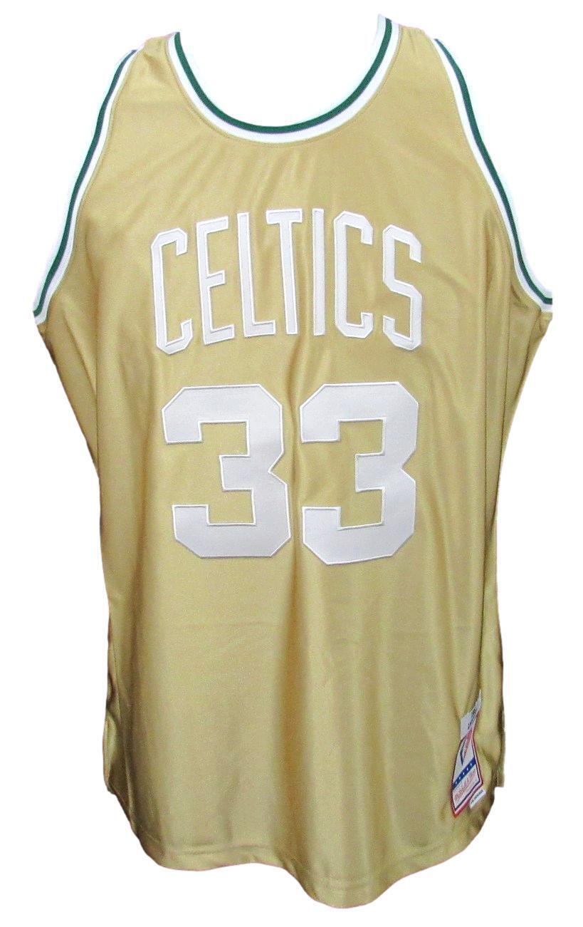 Larry Bird Autographed Gold Mitchell & Ness Swingman Jersey PSA/DNA 179393