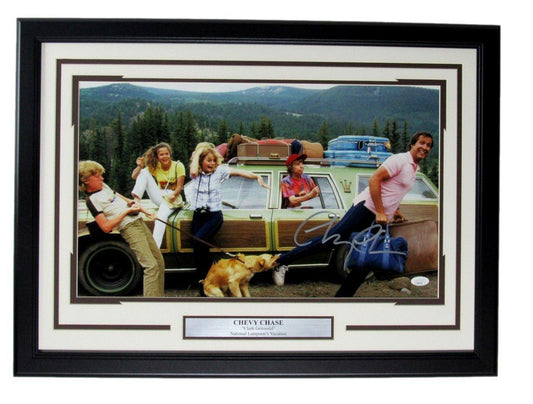 Chevy Chase Autographed 12x20 Photo "Vacation" Framed JSA