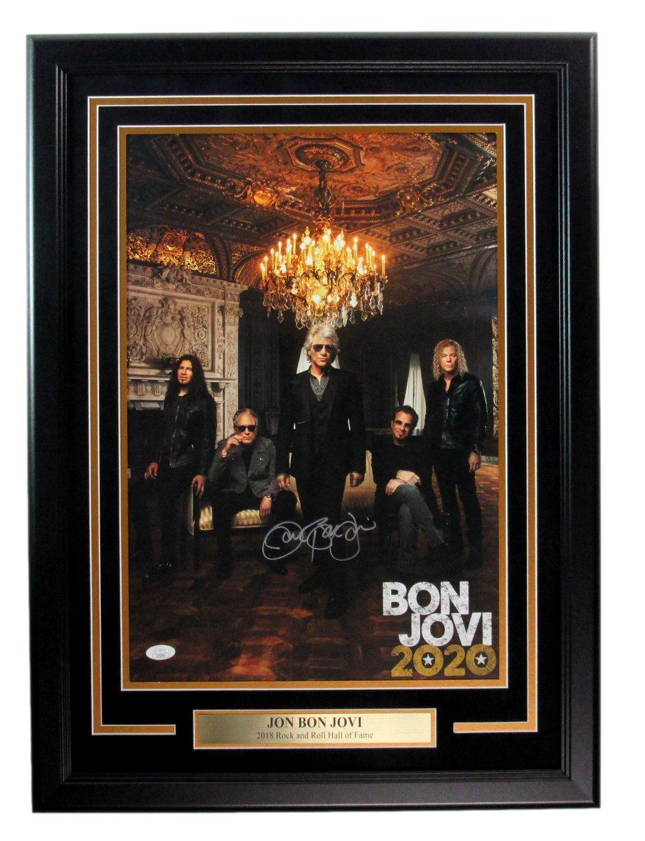 Bon Jovi Signed 11x17 Photo Framed JSA 187194