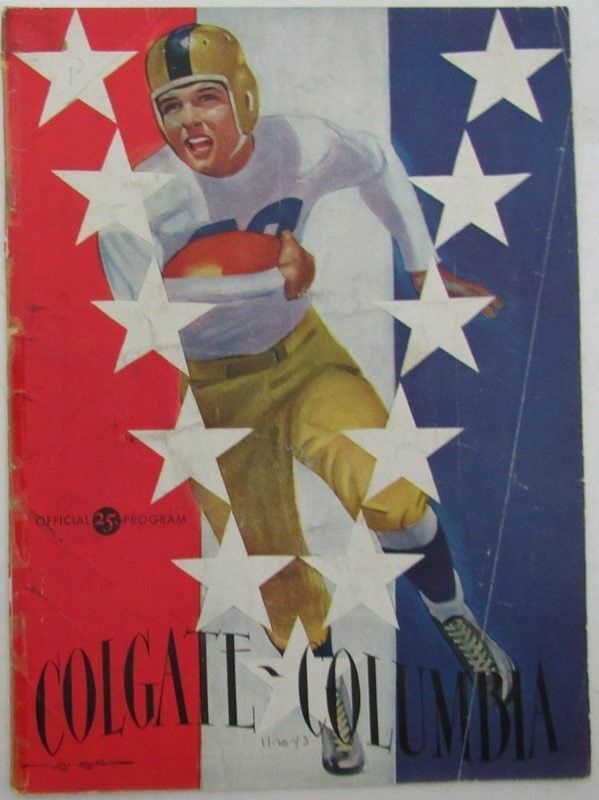 1943 Colgate vs. Columbia College Football Game Day Program 11/20/43 130383