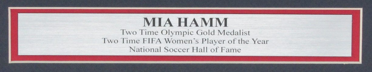 Mia Hamm US Women's Soccer Signed/Autographed 16x20 Photo Framed Beckett 188517